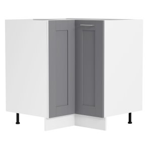 VCM NORDIC Colura kkken hjrneunderskab, m. 1 lge og 1 hylde - antracitgr/hvid tr (B:76)