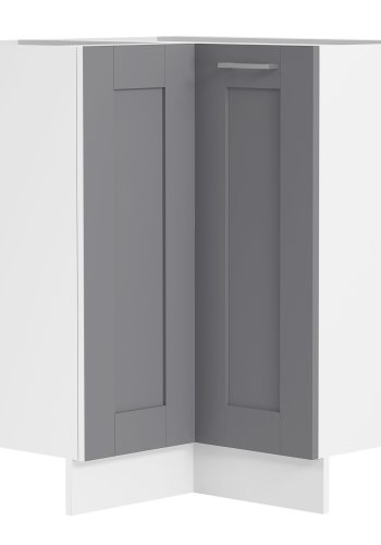 VCM NORDIC Colura kkken hjrneunderskab, m. 1 lge og 1 hylde - antracitgr/hvid tr (B:76)