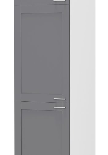 VCM NORDIC Colura kkken hjskab, m. 3 lger og 4 hylder - antracitgr/hvid tr (B:60)