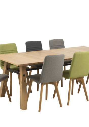 ACT NORDIC Arosa spisebordsstol - antracitgr stof, tr ben