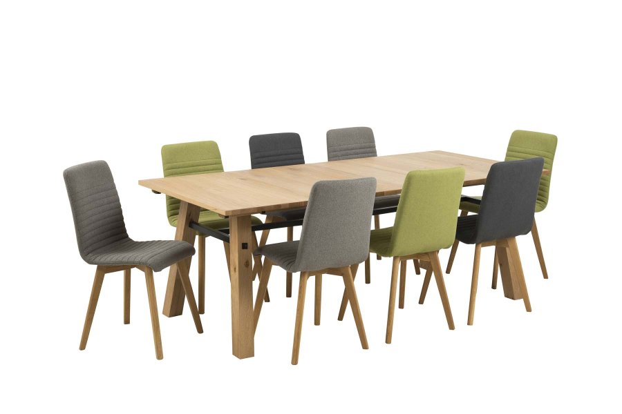 ACT NORDIC Arosa spisebordsstol - antracitgr stof, tr ben