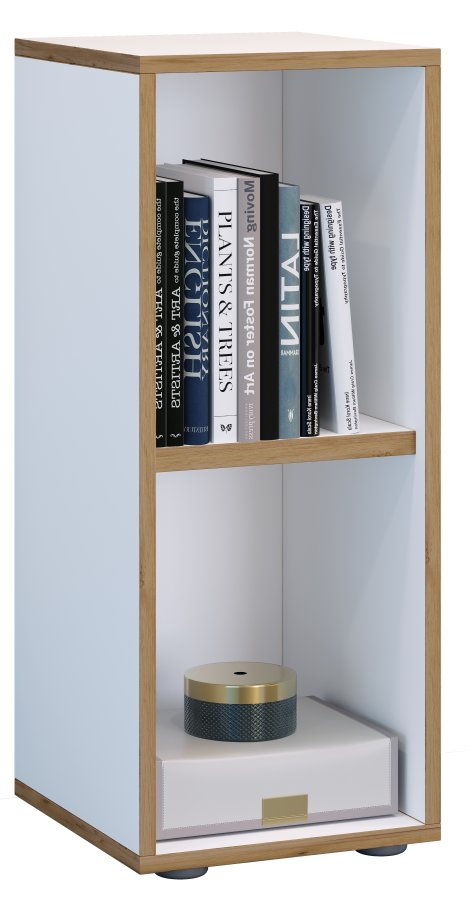 VCM NORDIC Salia B30 kontorreol, m. 1 justerbar hylde - hvid og natur tr