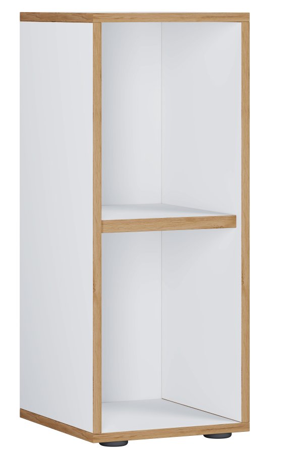 VCM NORDIC Salia B30 kontorreol, m. 1 justerbar hylde - hvid og natur tr