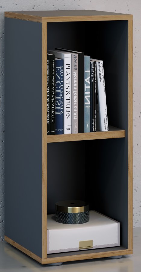 VCM NORDIC Salia B30 kontorreol, m. 1 justerbar hylde - antracitgr og natur tr