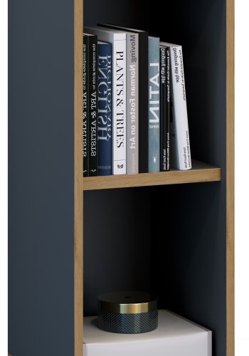 VCM NORDIC Salia B30 kontorreol, m. 1 justerbar hylde - antracitgr og natur tr