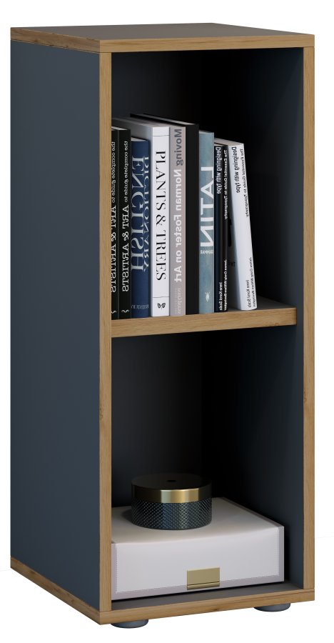 VCM NORDIC Salia B30 kontorreol, m. 1 justerbar hylde - antracitgr og natur tr