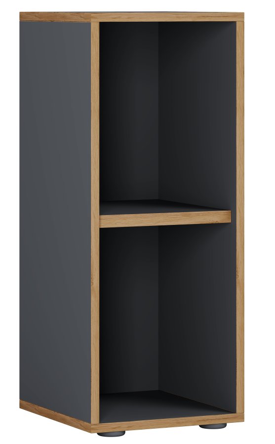 VCM NORDIC Salia B30 kontorreol, m. 1 justerbar hylde - antracitgr og natur tr