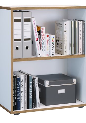 VCM NORDIC Salia B60 kontorreol, m. 1 justerbar hylde - hvid og natur tr