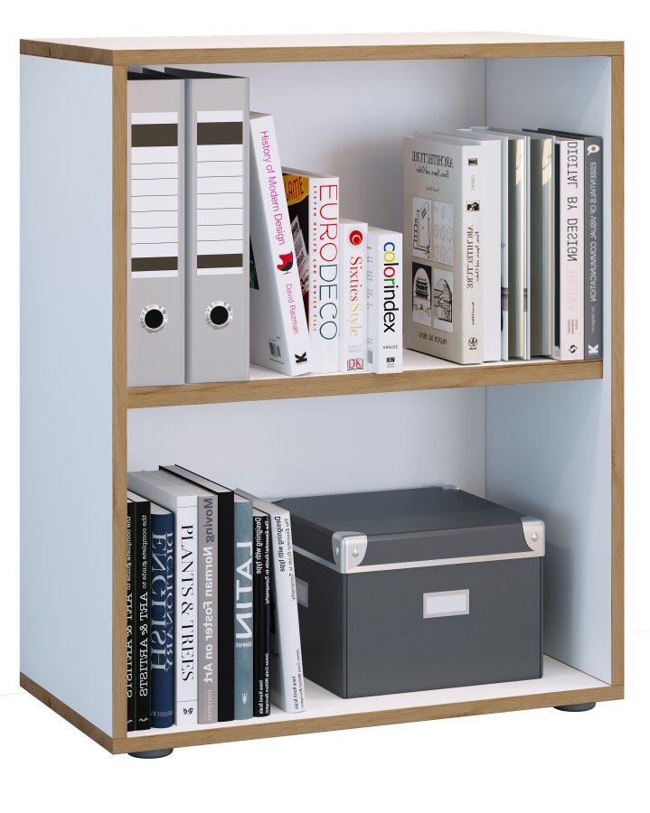 VCM NORDIC Salia B60 kontorreol, m. 1 justerbar hylde - hvid og natur tr