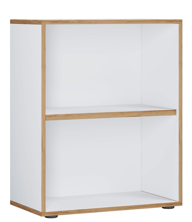 VCM NORDIC Salia B60 kontorreol, m. 1 justerbar hylde - hvid og natur tr