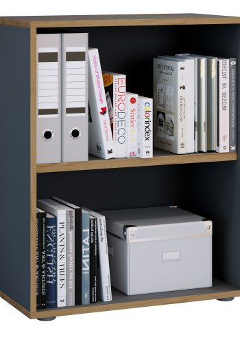 VCM NORDIC Salia B60 kontorreol, m. 1 justerbar hylde - antracitgr og natur tr