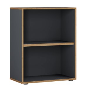 VCM NORDIC Salia B60 kontorreol, m. 1 justerbar hylde - antracitgr og natur tr