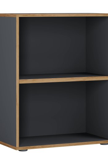 VCM NORDIC Salia B60 kontorreol, m. 1 justerbar hylde - antracitgr og natur tr