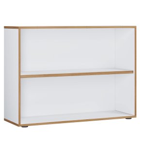 VCM NORDIC Salia B100 kontorreol, m. 1 justerbar hylde - hvid og natur tr