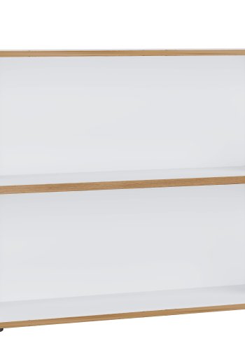 VCM NORDIC Salia B100 kontorreol, m. 1 justerbar hylde - hvid og natur tr