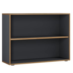 VCM NORDIC Salia B100 kontorreol, m. 1 justerbar hylde - antracitgr og natur tr