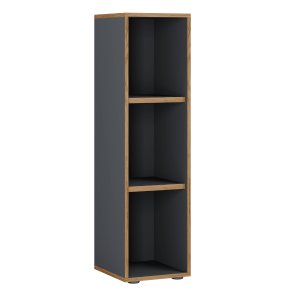 VCM NORDIC Salia B30 kontorreol, m. 2 justerbare hylder - antracitgr og natur tr