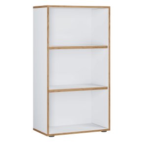 VCM NORDIC Salia B60 kontorreol, m. 2 justerbare hylder - hvid og natur tr