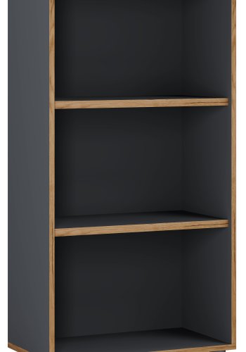 VCM NORDIC Salia B60 kontorreol, m. 2 justerbare hylder - antracitgr og natur tr