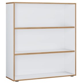 VCM NORDIC Salia B100 kontorreol, m. 2 justerbare hylder - hvid og natur tr