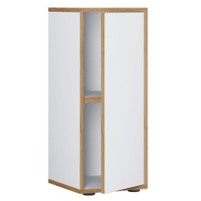 VCM NORDIC Salia B30 kontorreol, m. 1 lge og 1 justerbar hylde - hvid og natur tr