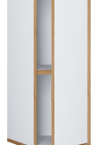 VCM NORDIC Salia B30 kontorreol, m. 1 lge og 1 justerbar hylde - hvid og natur tr