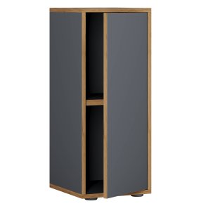 VCM NORDIC Salia B30 kontorreol, m. 1 lge og 1 justerbar hylde - antracitgr og natur tr