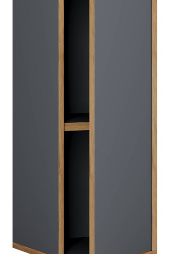 VCM NORDIC Salia B30 kontorreol, m. 1 lge og 1 justerbar hylde - antracitgr og natur tr