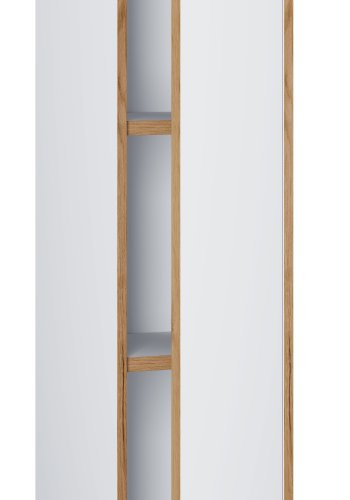 VCM NORDIC Salia B30 kontorreol, m. 1 lge og 2 justerbare hylder - hvid og natur tr