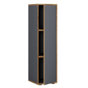 VCM NORDIC Salia B30 kontorreol, m. 1 lge og 2 justerbare hylder - antracitgr og natur tr