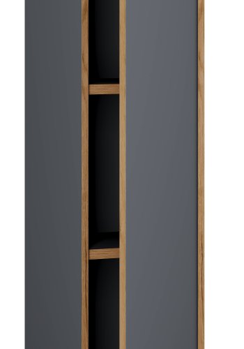 VCM NORDIC Salia B30 kontorreol, m. 1 lge og 2 justerbare hylder - antracitgr og natur tr