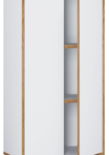 VCM NORDIC Salia B60 kontorreol, m. 2 lger og 2 justerbare hylder - hvid og natur tr