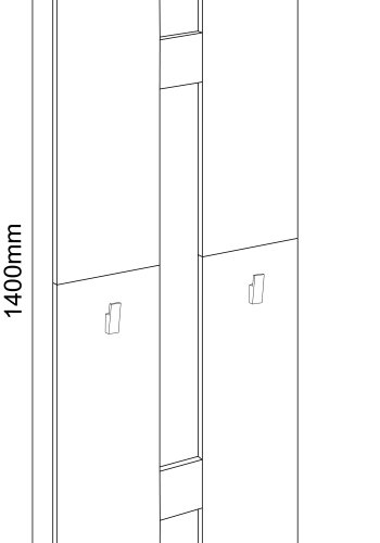 VCM NORDIC Salia M knagerkke, m. 6 knager - hvid/natur tr