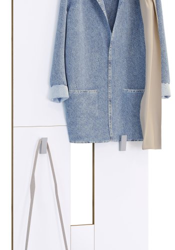 VCM NORDIC Salia M knagerkke, m. 6 knager - hvid/natur tr