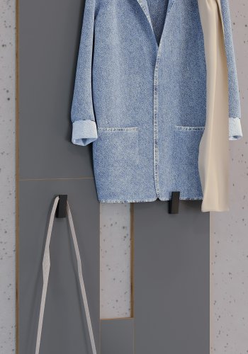 VCM NORDIC Salia M knagerkke, m. 6 knager - antracitgr/natur tr