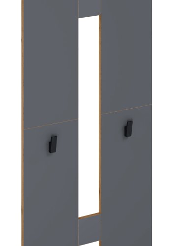 VCM NORDIC Salia M knagerkke, m. 6 knager - antracitgr/natur tr