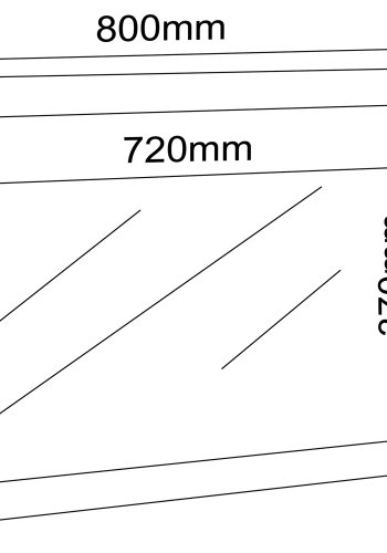 VCM NORDIC Salia vgspejl, rektangulr - spejlglas og hvid/natur tr (45x80)