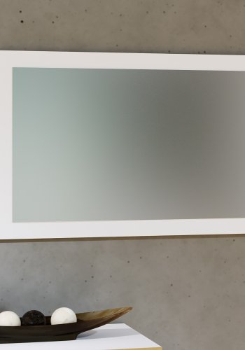 VCM NORDIC Salia vgspejl, rektangulr - spejlglas og hvid/natur tr (45x80)