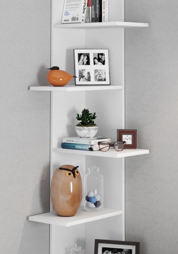 VCM NORDIC Balos XL hjrne vghylde - hvid tr