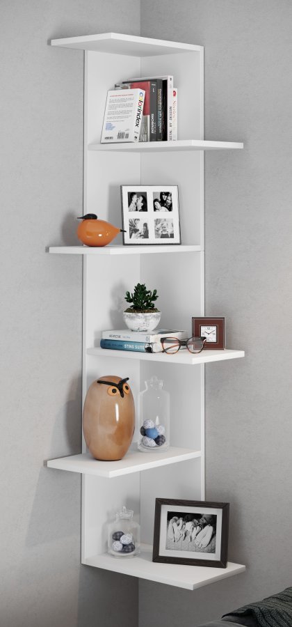 VCM NORDIC Balos XL hjrne vghylde - hvid tr