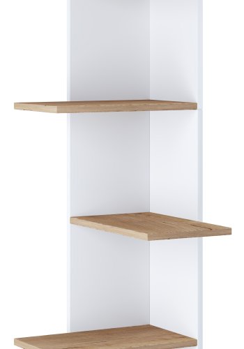 VCM NORDIC Balos XL hjrne vghylde - hvid/natur tr