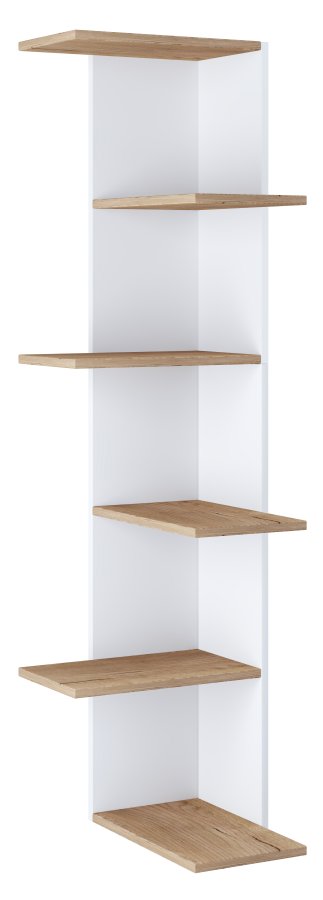 VCM NORDIC Balos XL hjrne vghylde - hvid/natur tr