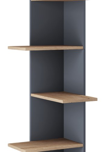 VCM NORDIC Balos XL hjrne vghylde - antracitgr/natur tr