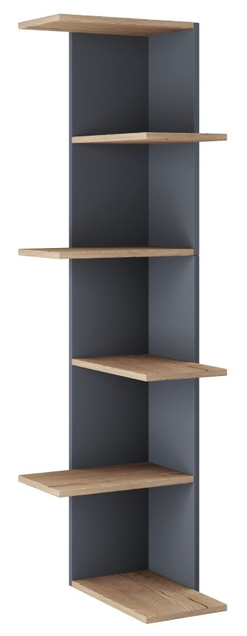 VCM NORDIC Balos XL hjrne vghylde - antracitgr/natur tr