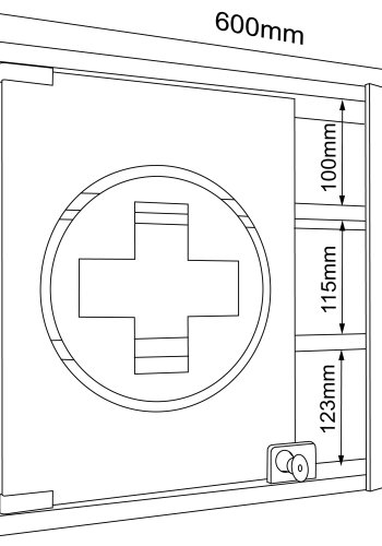 VCM NORDIC Hustila M medicinskab, m. 2 lsbare glaslger og 2 hylder - hvid tr