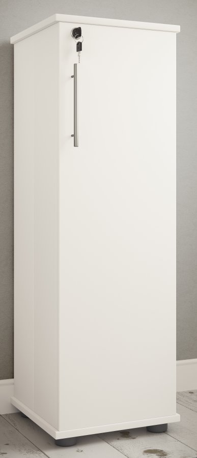 VCM NORDIC Engalo L reol til cd'ere og dvd'er, m. ls, 1 lge og 10 hylder - hvid tr