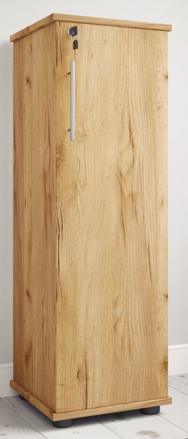 VCM NORDIC Engalo L reol til cd'ere og dvd'er, m. ls, 1 lge og 10 hylder - natur tr