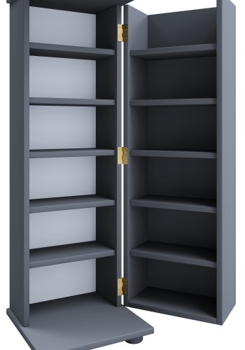 VCM NORDIC Engalo L reol til cd'ere og dvd'er, m. ls, 1 lge og 10 hylder - antracitgr tr