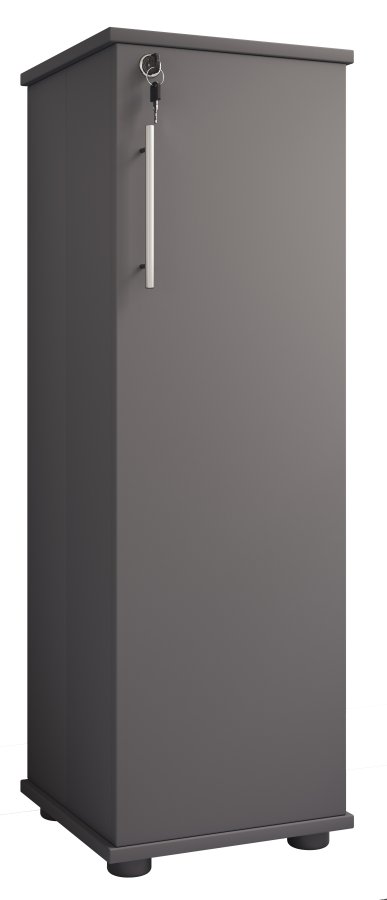 VCM NORDIC Engalo L reol til cd'ere og dvd'er, m. ls, 1 lge og 10 hylder - antracitgr tr