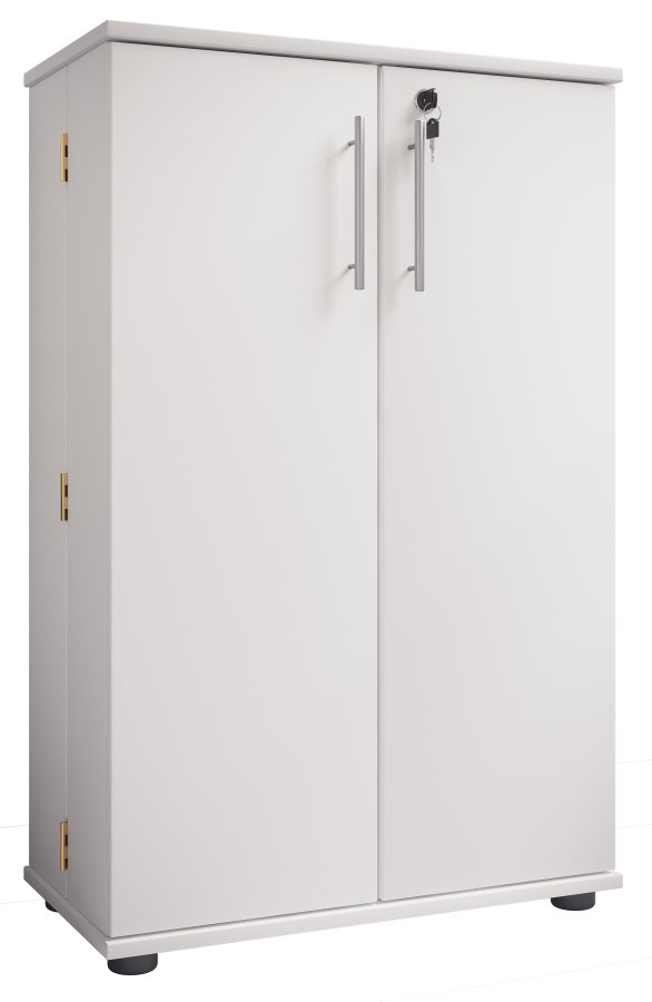 VCM NORDIC Engalo XL reol til cd'ere og dvd'er, m. ls, 2 lger og 20 hylder - hvid tr